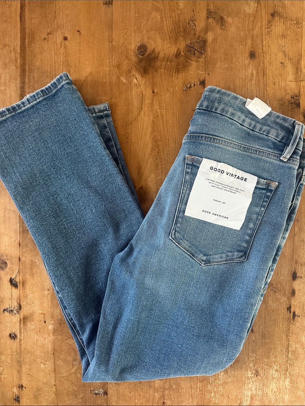 GOOD AMERICAN GOOD VINTAGE STRAIGHT LEG JEANS 14 / 32 NEW